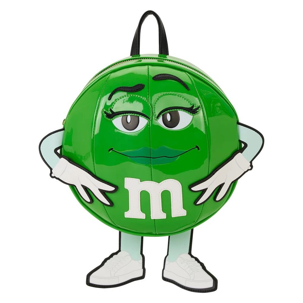 LOUNGEFLY LOUNGEFLY X M&M'S GREEN COSPLAY CHOCOLATE SCENTED MINI BACKPACK- NWT